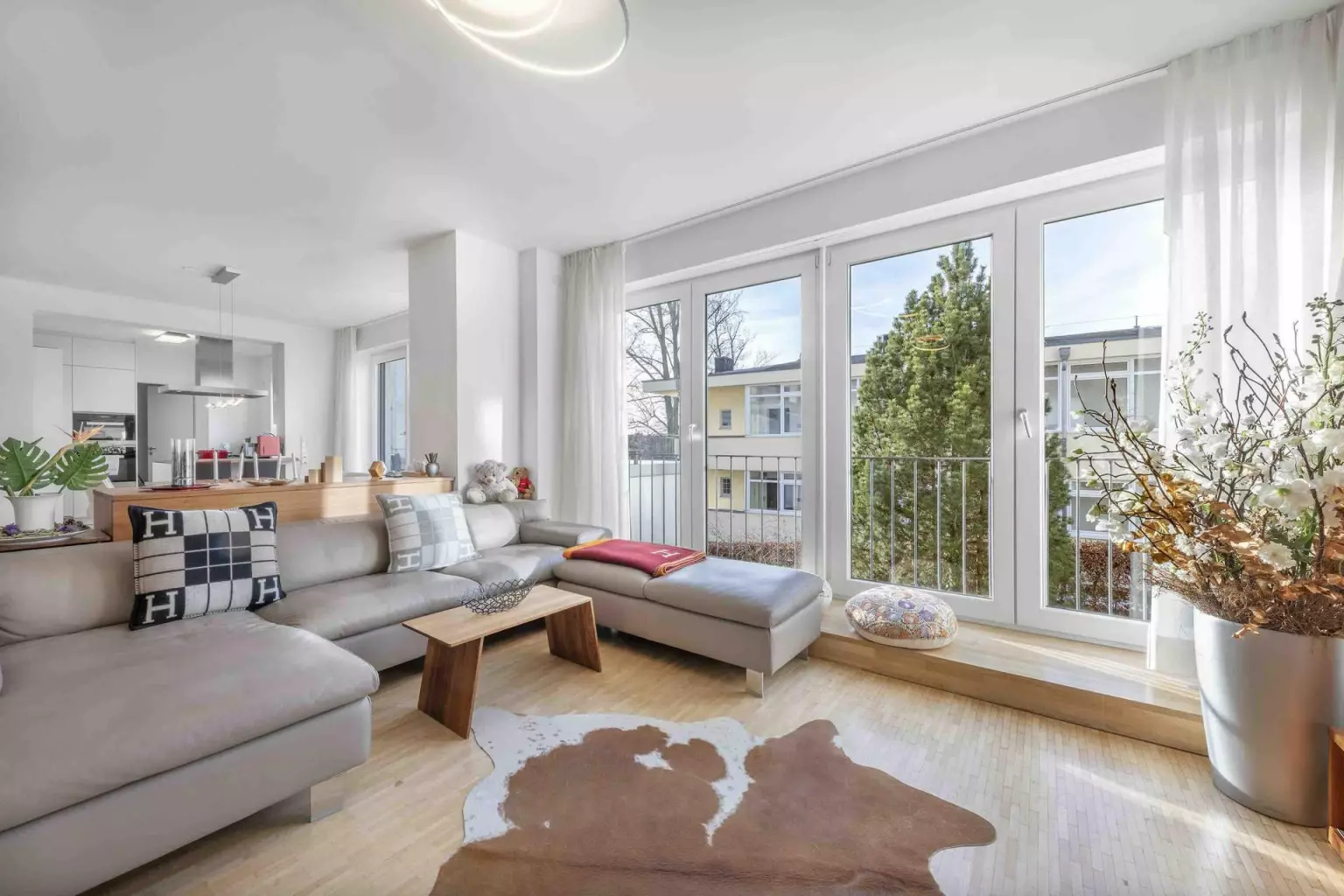 Wohnzimmer – Moderne Terrassenwohnung