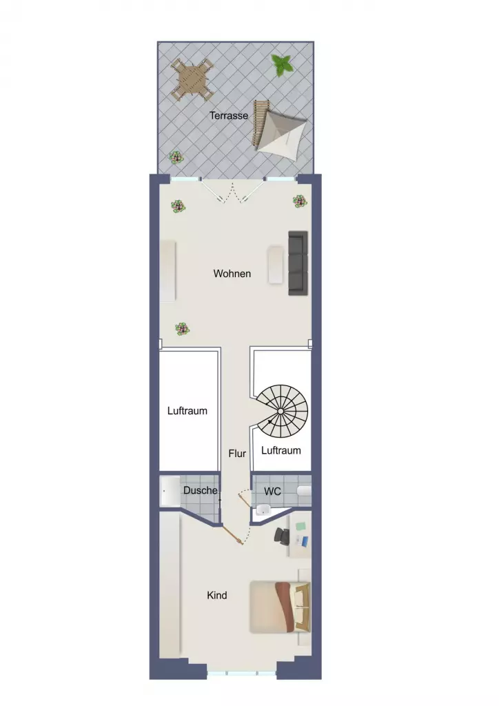 Grundriss 1. OG – Lofthaus