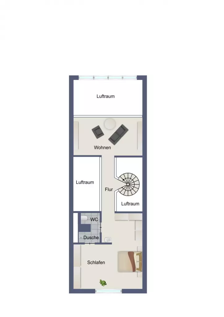 Grundriss 2. OG – Lofthaus