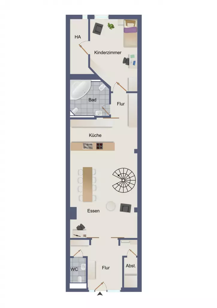 Grundriss Erdgeschoss – Lofthaus